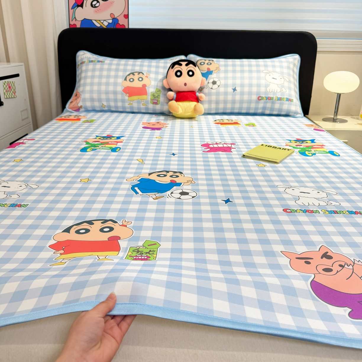 博雅 2026新款蜡笔小新正版授权小冰皮小版印花凉席-平铺款 小版-黄油蜡笔小新