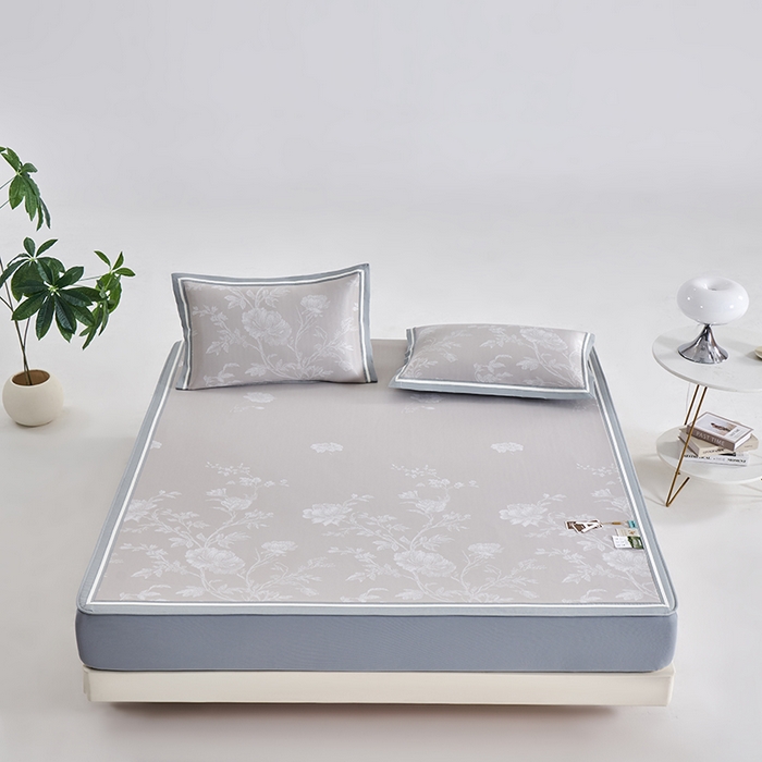 91家纺网 家纺一手货源 找家纺 （总）小牛席业 2026新款牡丹清凉大提花床笠款冰丝席凉席席子藤席竹席豆豆席乳胶席