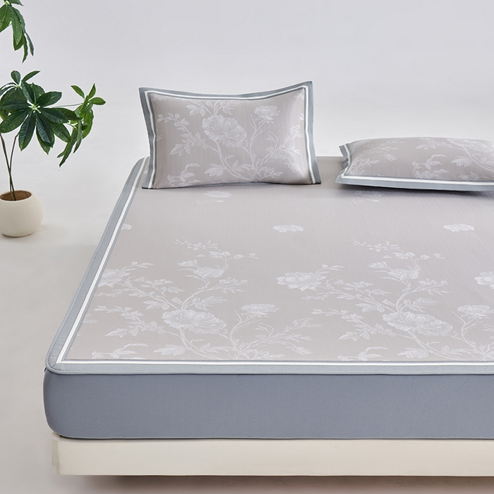 91家纺网 家纺一手货源 找家纺 （总）小牛席业 2026新款牡丹清凉大提花床笠款冰丝席凉席席子藤席竹席豆豆席乳胶席