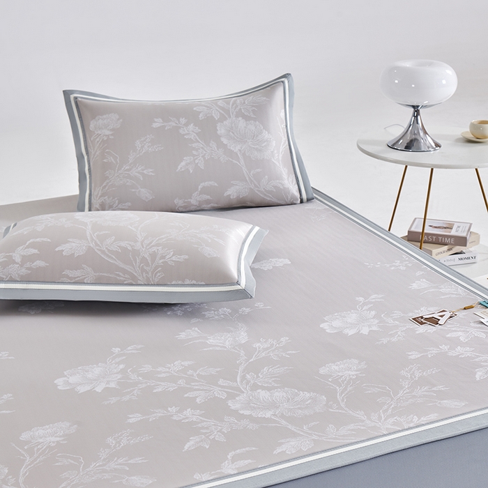 91家纺网 家纺一手货源 找家纺 （总）小牛席业 2026新款牡丹清凉大提花床笠款冰丝席凉席席子藤席竹席豆豆席乳胶席