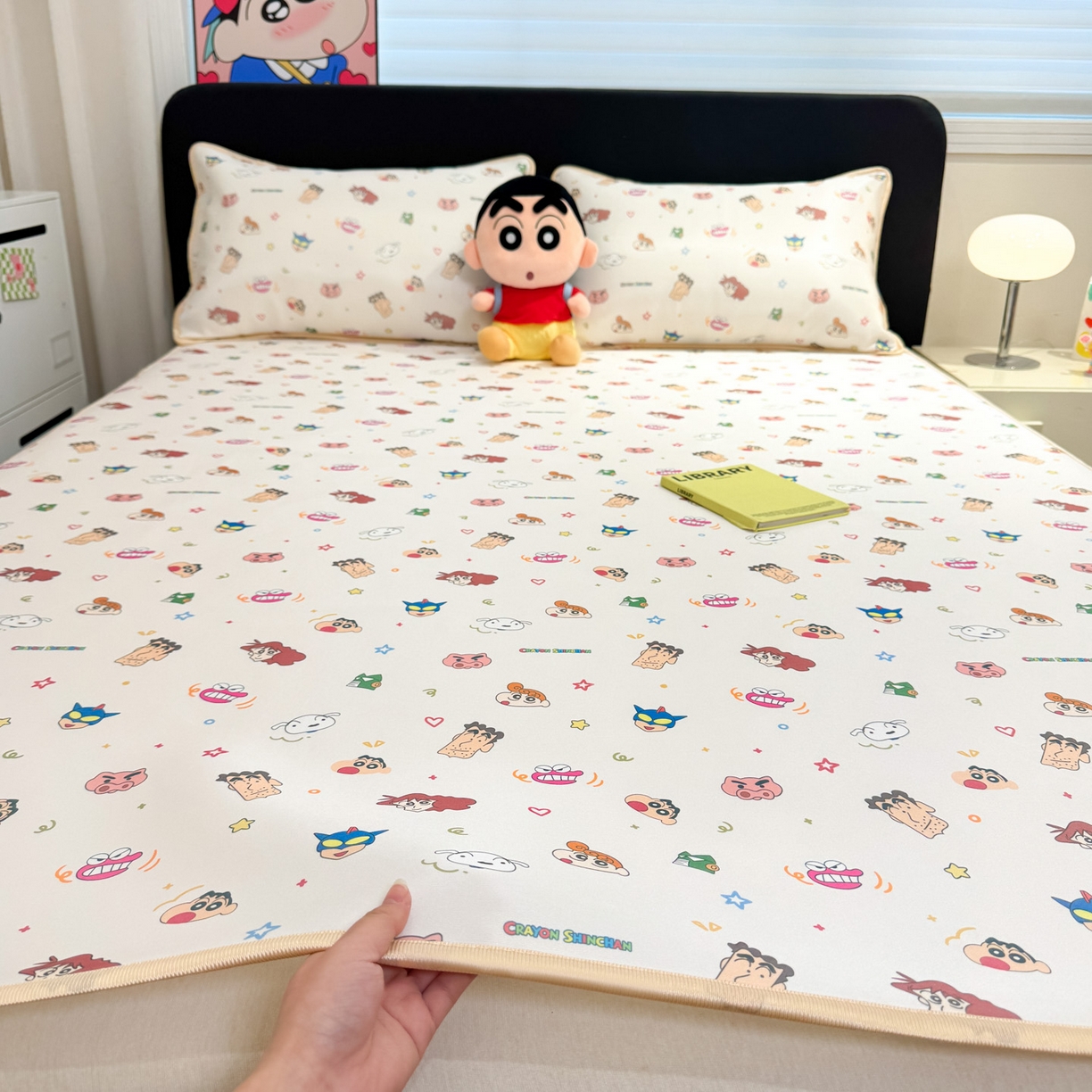 博雅 2026新款蜡笔小新正版授权小冰皮小版印花凉席-平铺款 小版-满版蜡笔小新