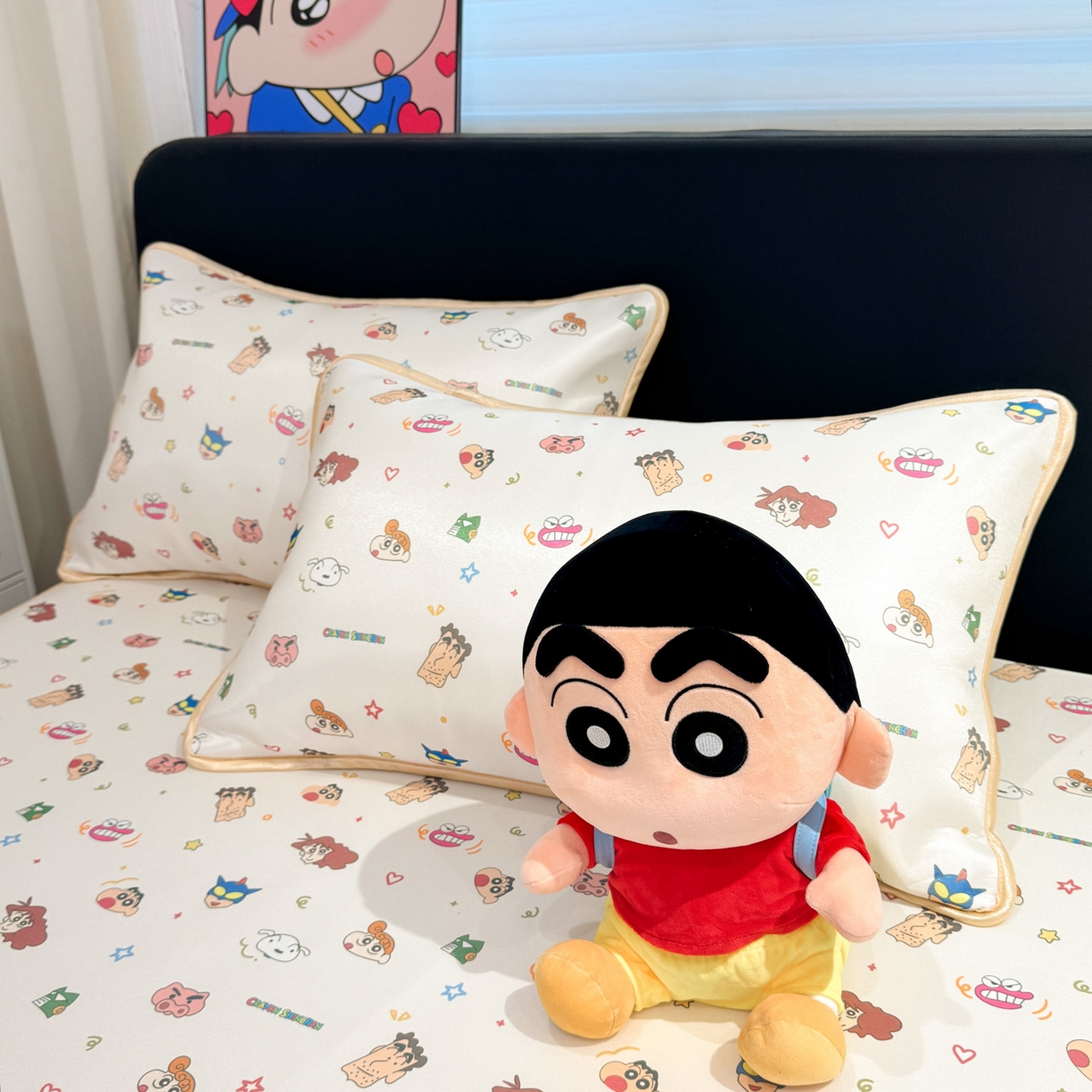 91家纺网 家纺一手货源 找家纺 博雅 2026新款蜡笔小新正版授权小冰皮小版印花凉席-平铺款 小版-满版蜡笔小新