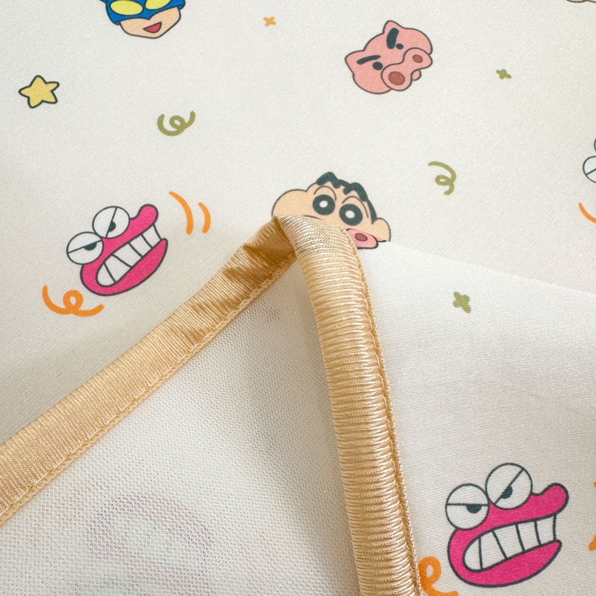 91家纺网 家纺一手货源 找家纺 博雅 2026新款蜡笔小新正版授权小冰皮小版印花凉席-平铺款 小版-满版蜡笔小新