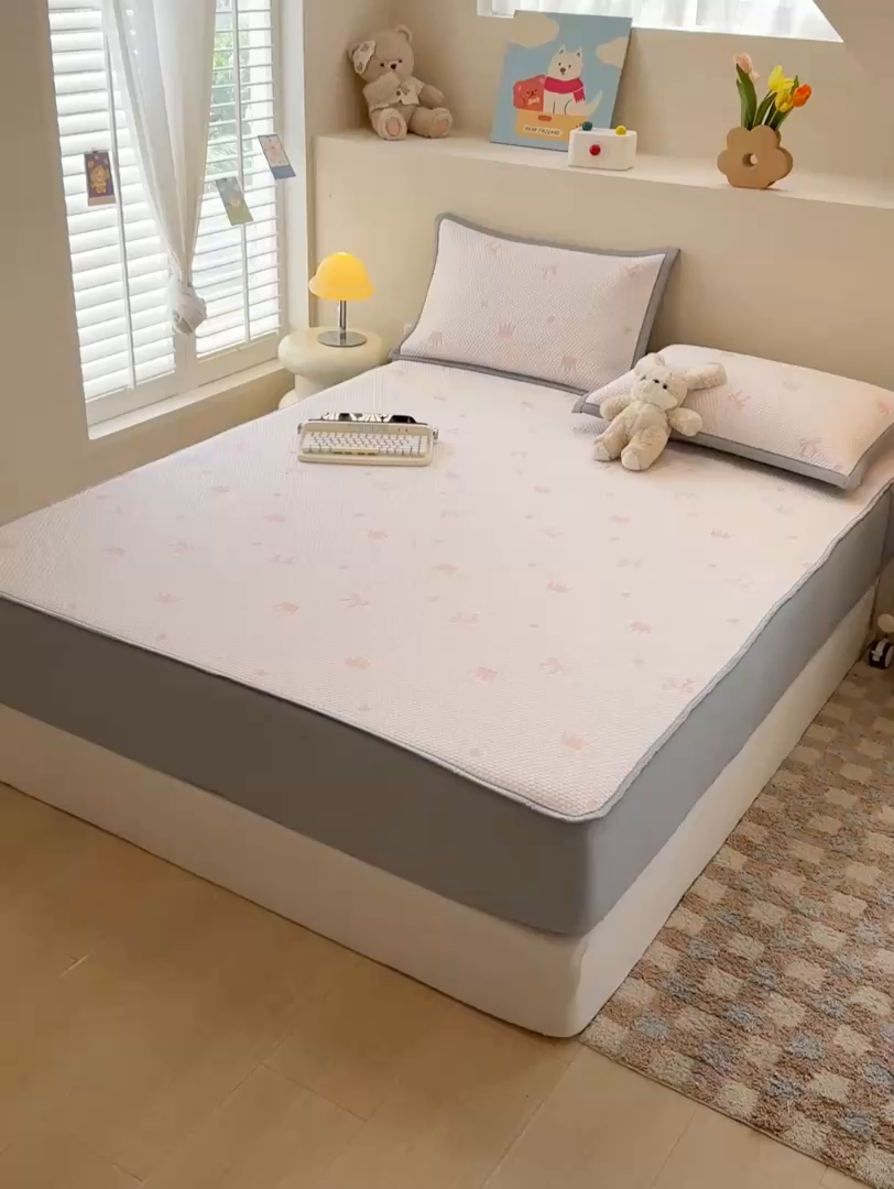 91家纺网 家纺一手货源 找家纺 （总）金盛纺 2025新款冰豆豆凉席-床笠款