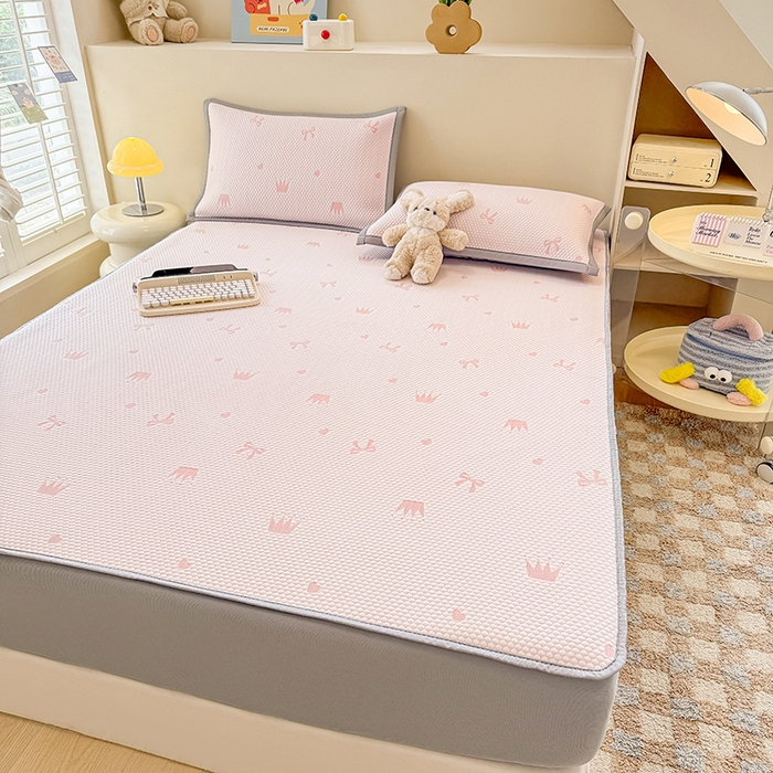 91家纺网 家纺一手货源 找家纺 （总）金盛纺 2025新款冰豆豆凉席-床笠款