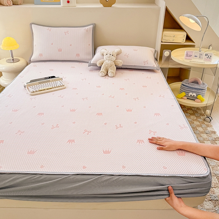 91家纺网 家纺一手货源 找家纺 （总）金盛纺 2025新款冰豆豆凉席-床笠款