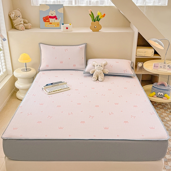 91家纺网 家纺一手货源 找家纺 （总）金盛纺 2025新款冰豆豆凉席-床笠款