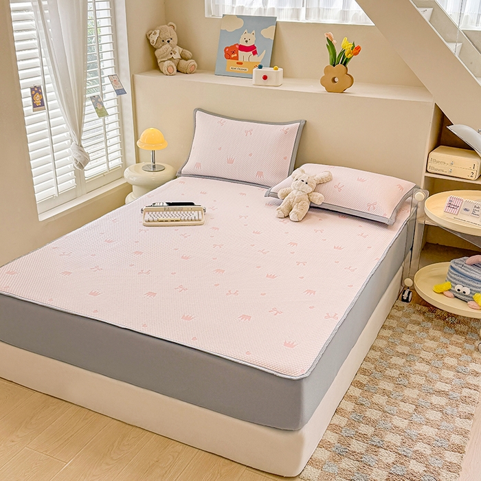 91家纺网 家纺一手货源 找家纺 （总）金盛纺 2025新款冰豆豆凉席-床笠款