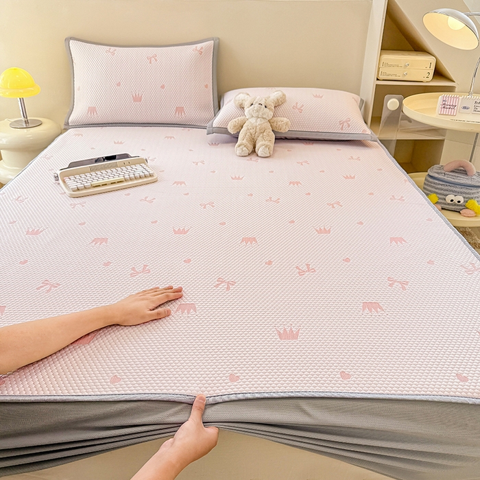 91家纺网 家纺一手货源 找家纺 （总）金盛纺 2025新款冰豆豆凉席-床笠款