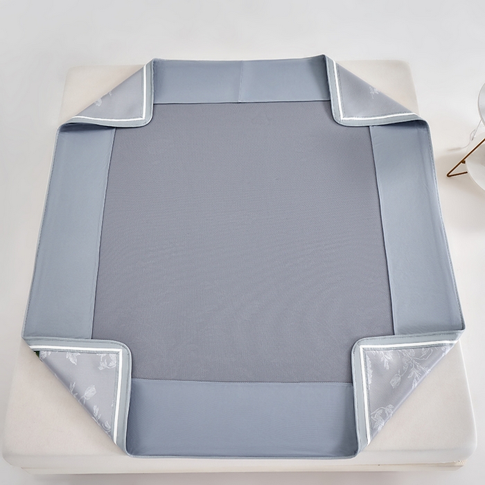 91家纺网 家纺一手货源 找家纺 小牛席业 2026新款牡丹清凉大提花床笠款冰丝席凉席席子藤席竹席豆豆席乳胶席 灰色