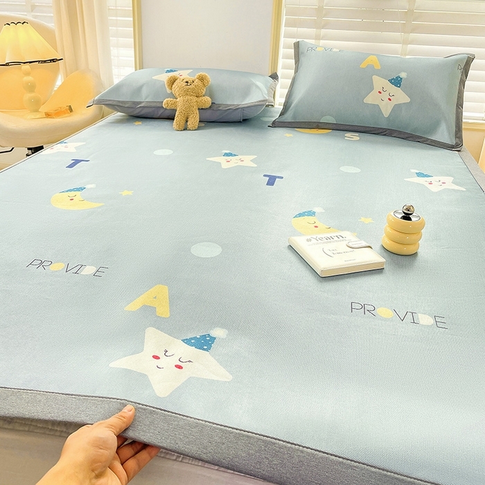 91家纺网 家纺一手货源 找家纺 （总）金盛纺 2025新款A类数码印花冰丝席-床席款