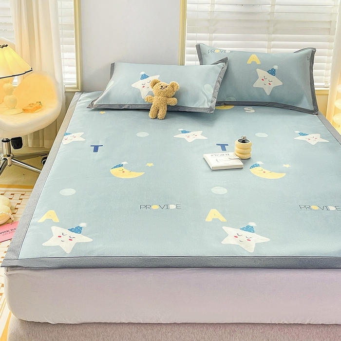 91家纺网 家纺一手货源 找家纺 （总）金盛纺 2025新款A类数码印花冰丝席-床席款