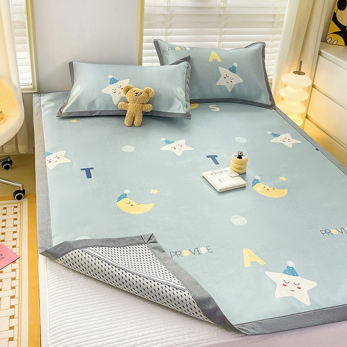 91家纺网 家纺一手货源 找家纺 （总）金盛纺 2025新款A类数码印花冰丝席-床席款