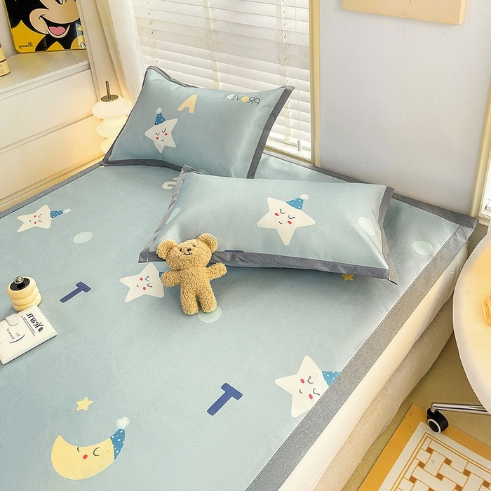 91家纺网 家纺一手货源 找家纺 （总）金盛纺 2025新款A类数码印花冰丝席-床席款