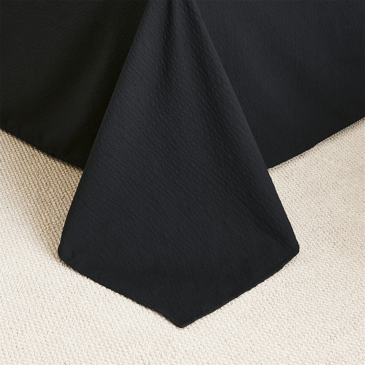 91家纺网 家纺一手货源 找家纺 铺尚美家纺 2026新款泡芙棉夏被四件套泡芙纱单夏被空调被夏凉被-纯色 清爽系列-炫黑