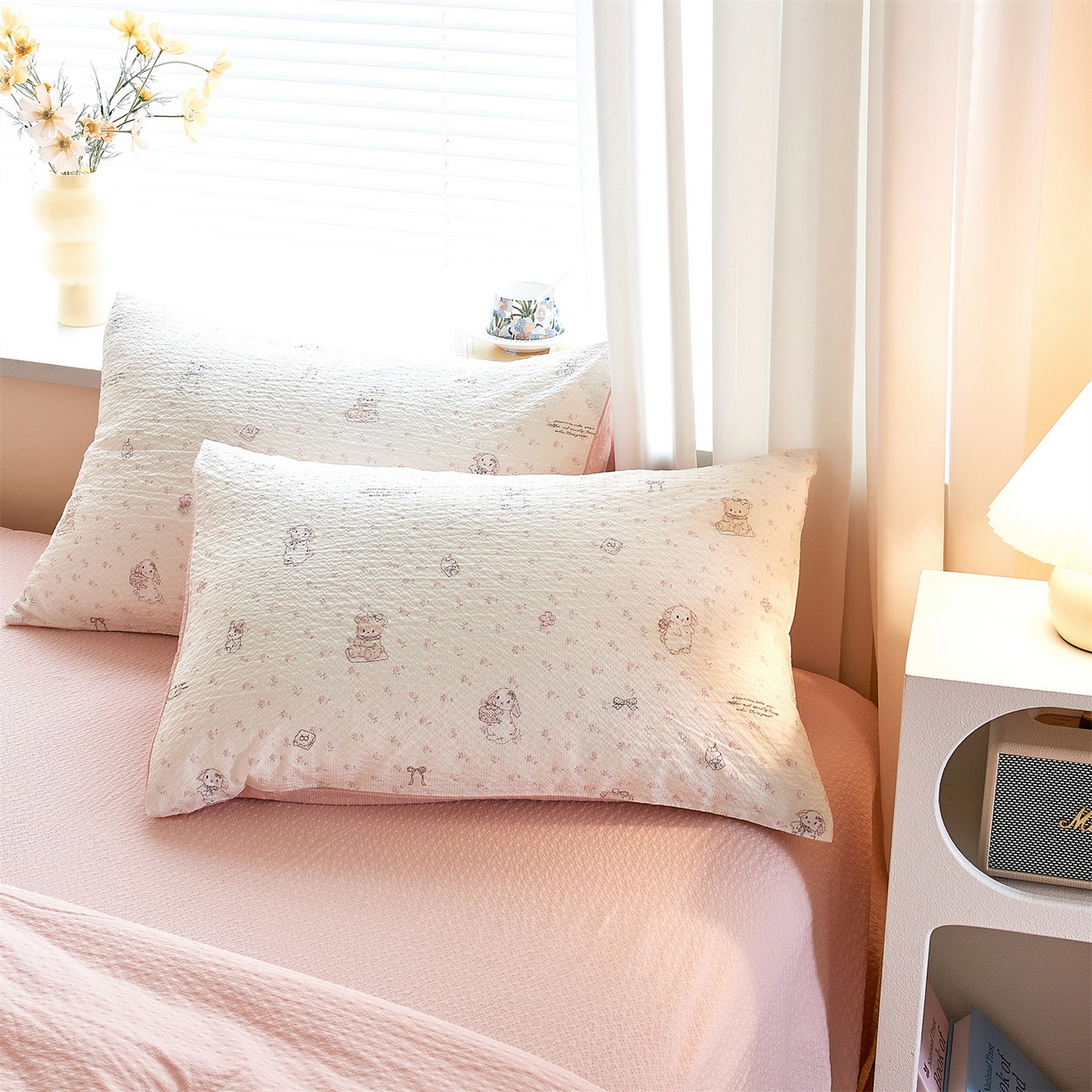 91家纺网 家纺一手货源 找家纺 （总）铺尚美家纺 2026新款泡芙棉夏被四件套泡芙纱单夏被空调被夏凉被-印花