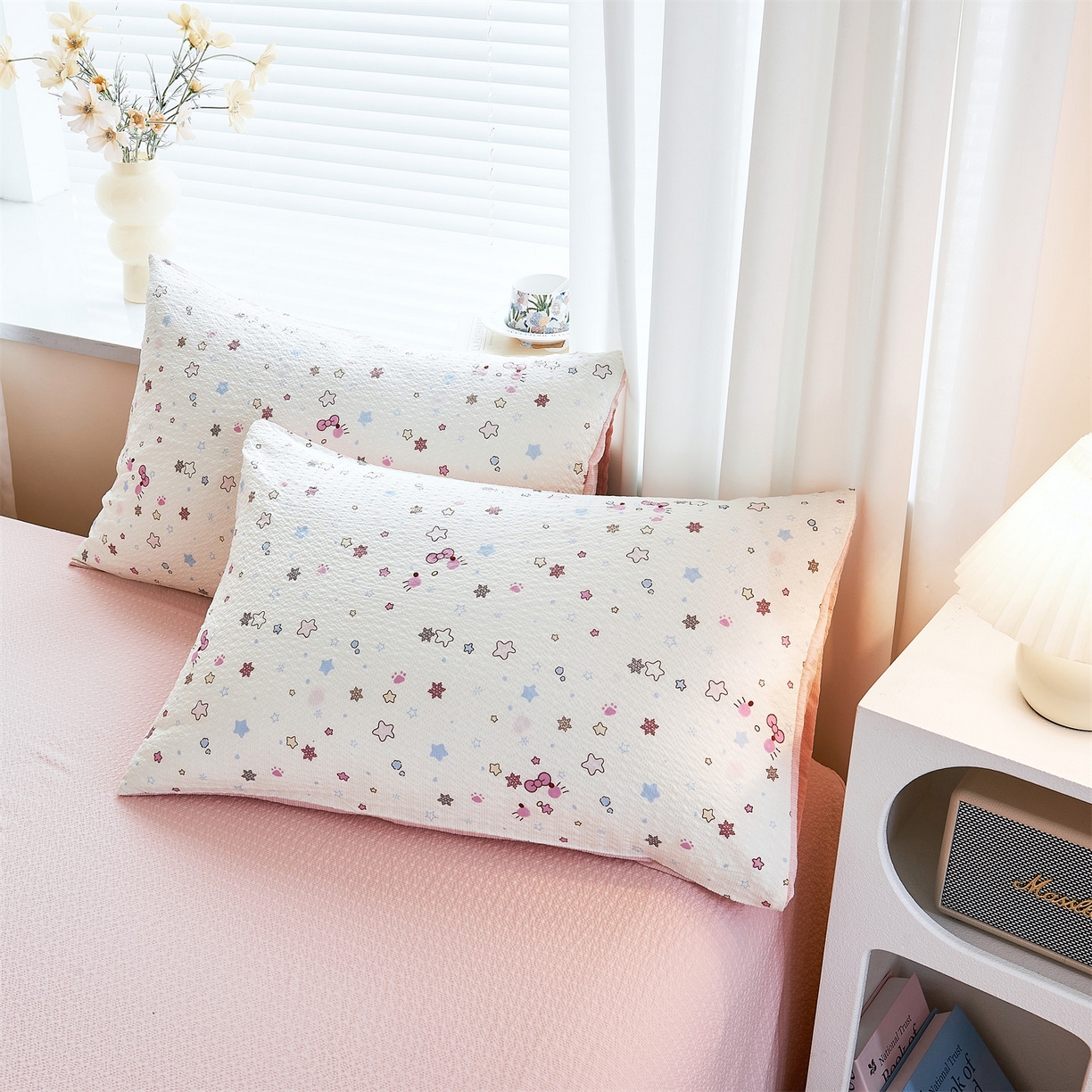 91家纺网 家纺一手货源 找家纺 铺尚美家纺 2026新款泡芙棉夏被四件套泡芙纱单夏被空调被夏凉被-印花 躲猫猫