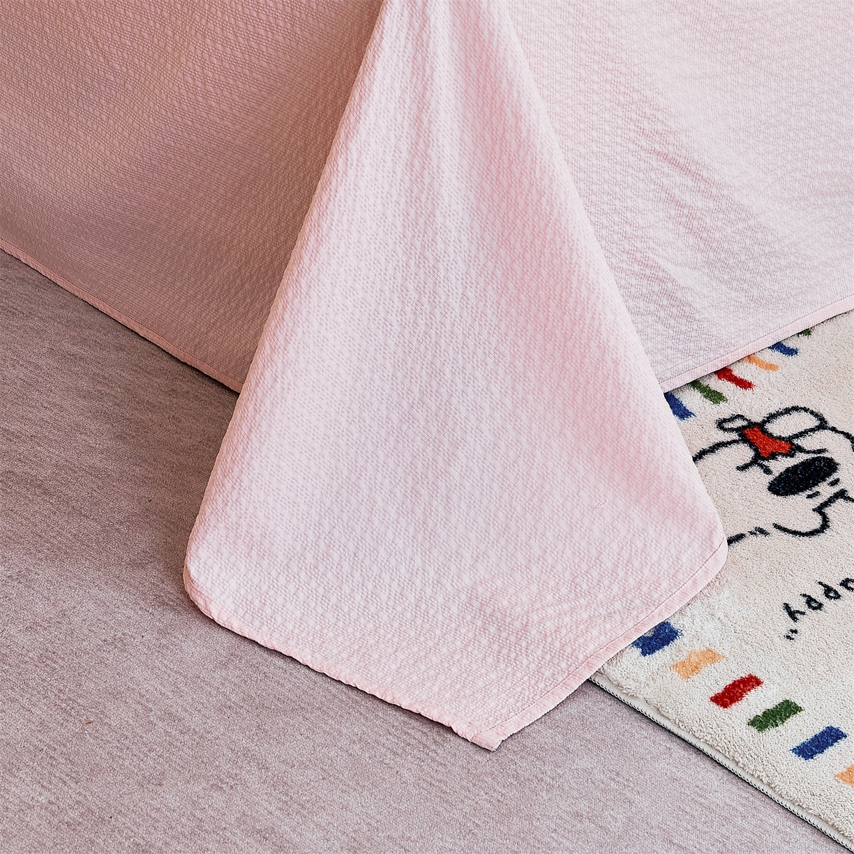 91家纺网 家纺一手货源 找家纺 铺尚美家纺 2026新款泡芙棉夏被四件套泡芙纱单夏被空调被夏凉被-印花 躲猫猫