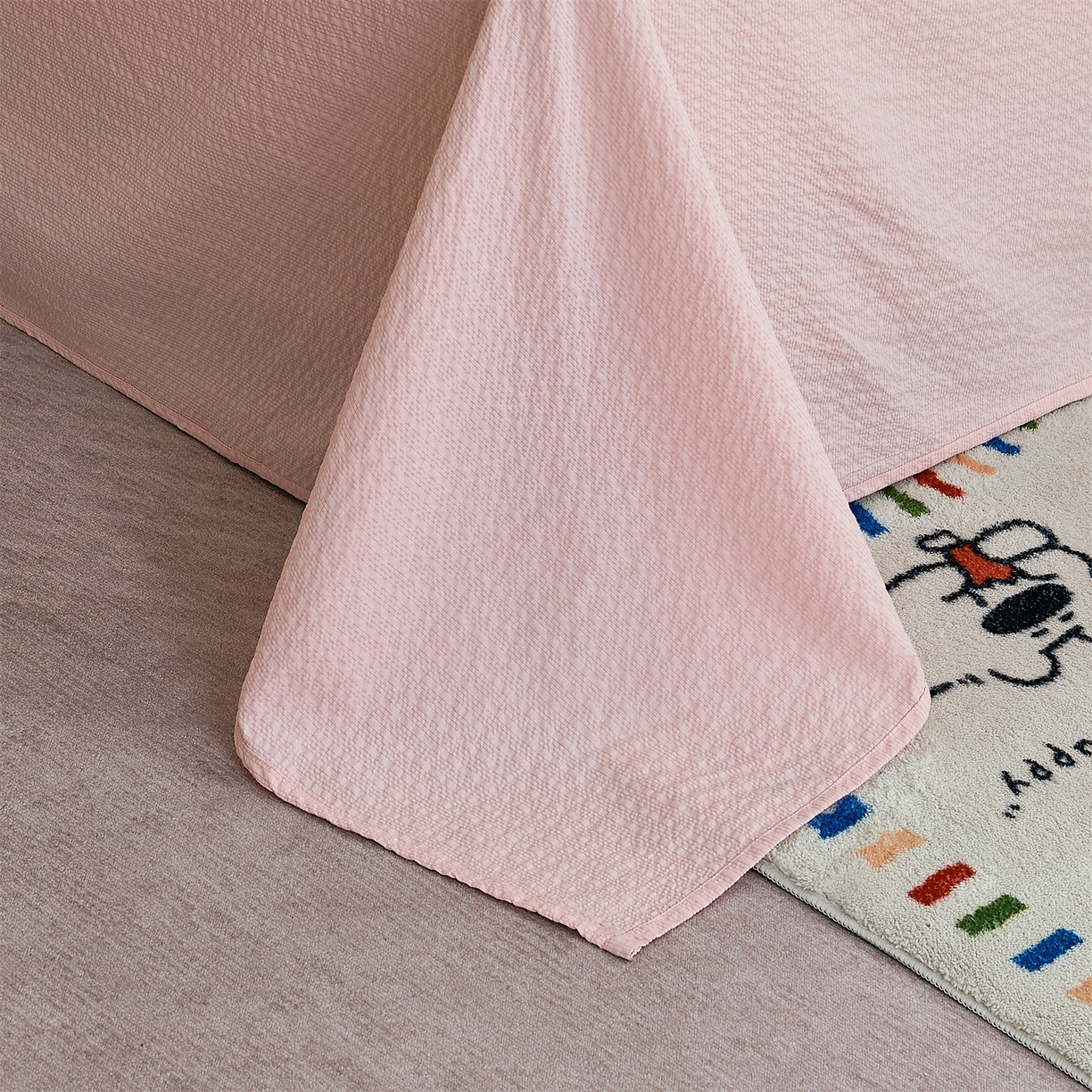 91家纺网 家纺一手货源 找家纺 铺尚美家纺 2026新款泡芙棉夏被四件套泡芙纱单夏被空调被夏凉被-印花 红樱桃