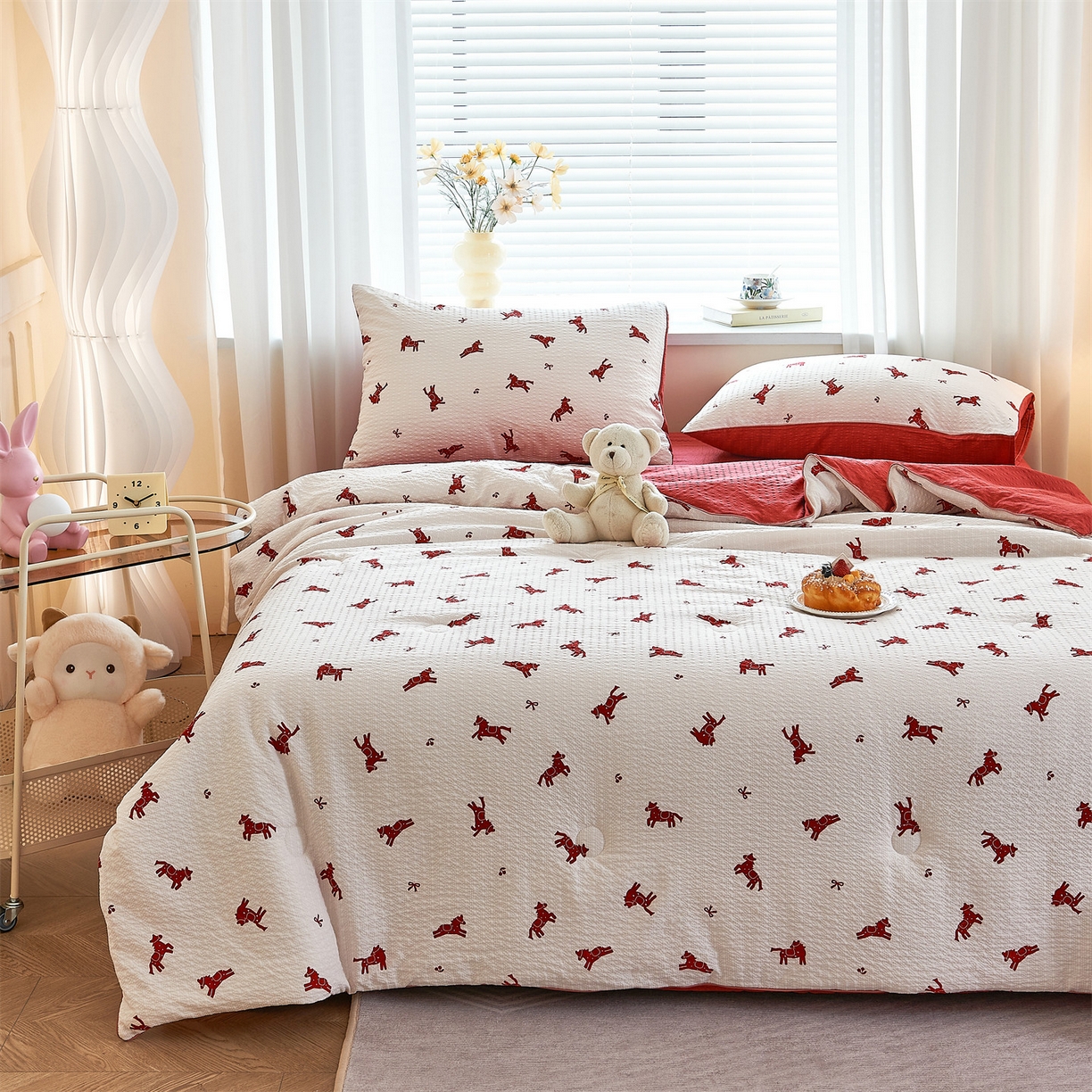 91家纺网 家纺一手货源 找家纺 铺尚美家纺 2026新款泡芙棉夏被四件套泡芙纱单夏被空调被夏凉被-印花 马上有钱