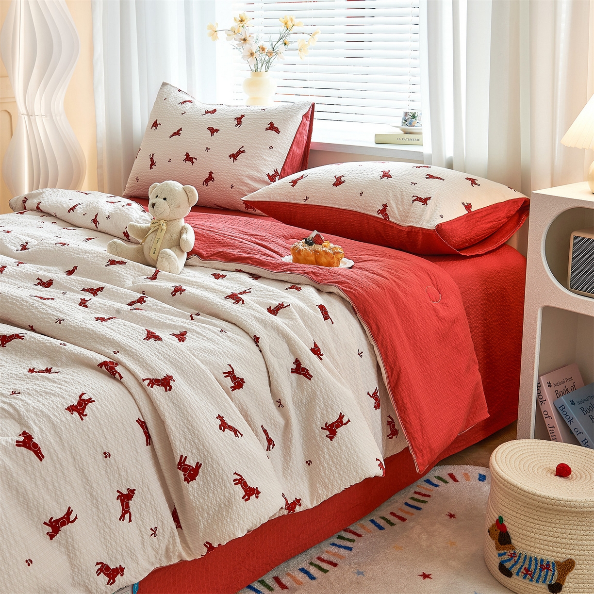 91家纺网 家纺一手货源 找家纺 铺尚美家纺 2026新款泡芙棉夏被四件套泡芙纱单夏被空调被夏凉被-印花 马上有钱