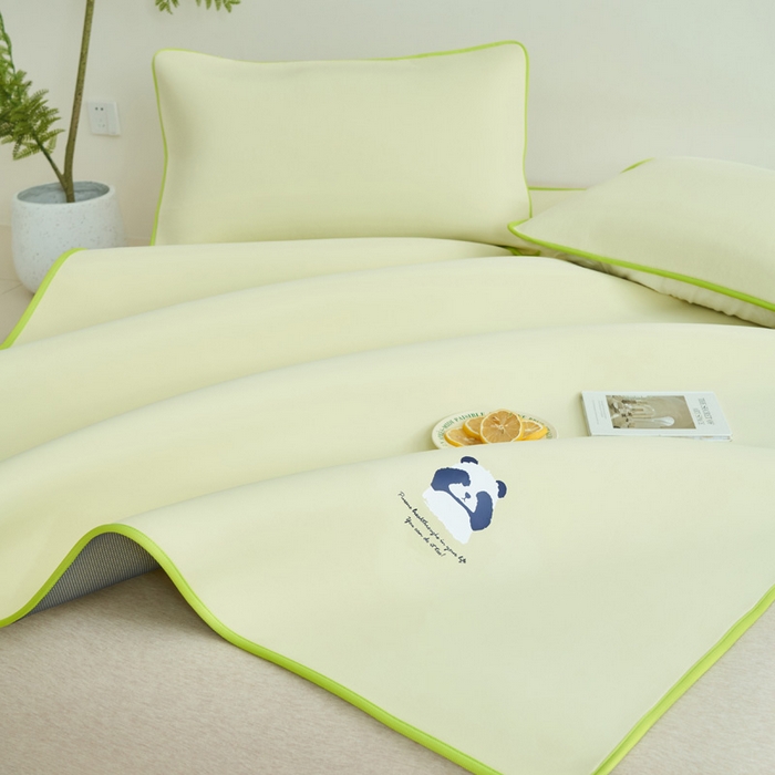 91家纺网 家纺一手货源 找家纺 （总）晨曦家纺 2026新款可爱熊猫冻冻凉感席3D空气感凉席席子