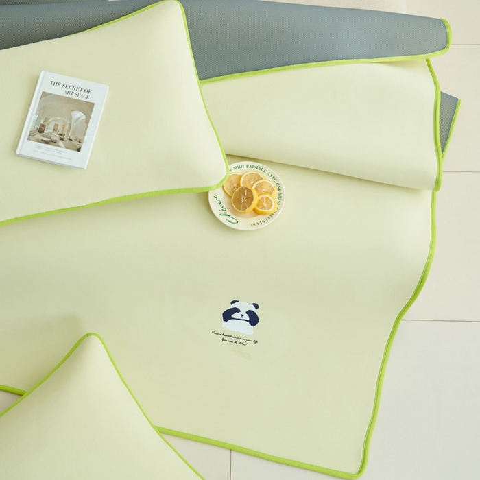 91家纺网 家纺一手货源 找家纺 （总）晨曦家纺 2026新款可爱熊猫冻冻凉感席3D空气感凉席席子