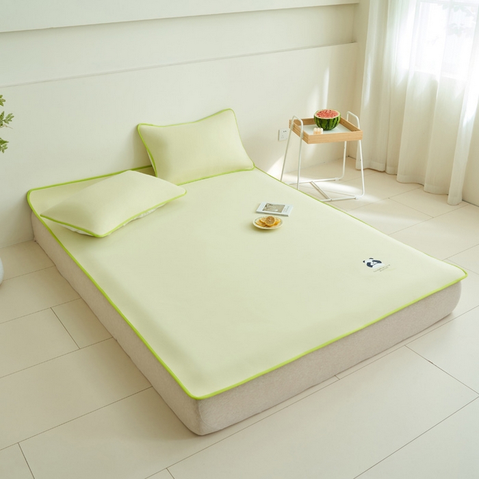 91家纺网 家纺一手货源 找家纺 （总）晨曦家纺 2026新款可爱熊猫冻冻凉感席3D空气感凉席席子