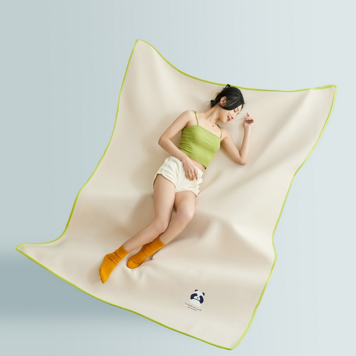 91家纺网 家纺一手货源 找家纺 （总）晨曦家纺 2026新款可爱熊猫冻冻凉感席3D空气感凉席席子