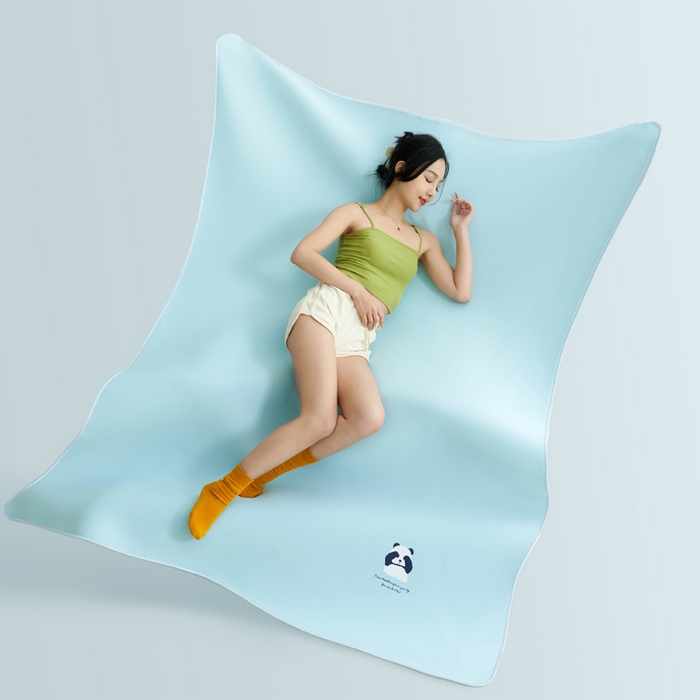 91家纺网 家纺一手货源 找家纺 （总）晨曦家纺 2026新款可爱熊猫冻冻凉感席3D空气感凉席席子