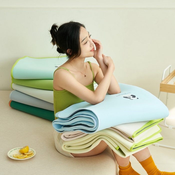 91家纺网 家纺一手货源 找家纺 （总）晨曦家纺 2026新款可爱熊猫冻冻凉感席3D空气感凉席席子