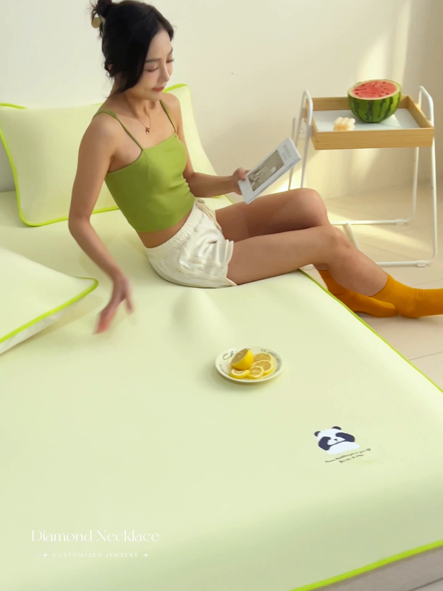 91家纺网 家纺一手货源 找家纺 （总）晨曦家纺 2026新款可爱熊猫冻冻凉感席3D空气感凉席席子