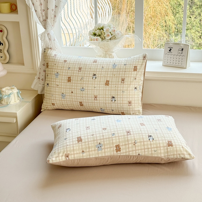 91家纺网 家纺一手货源 找家纺 诗黛尔 2026新款学生季仙女小花卉植物卡通云朵棉四件套三件套（二） 动物派对