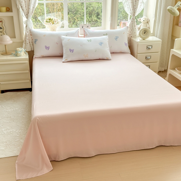 91家纺网 家纺一手货源 找家纺 诗黛尔 2026新款学生季仙女小花卉植物卡通云朵棉四件套三件套（二） 洛可可