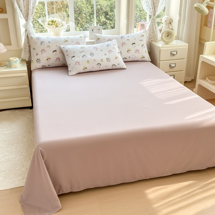 91家纺网 家纺一手货源 找家纺 诗黛尔 2026新款学生季仙女小花卉植物卡通云朵棉四件套三件套（二） 萌系妙妙屋