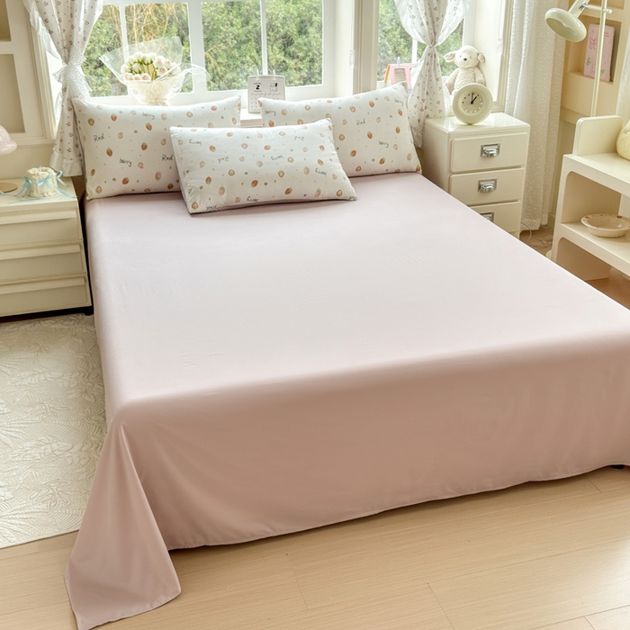 91家纺网 家纺一手货源 找家纺 诗黛尔 2026新款学生季仙女小花卉植物卡通云朵棉四件套三件套（二） 恬淡时光