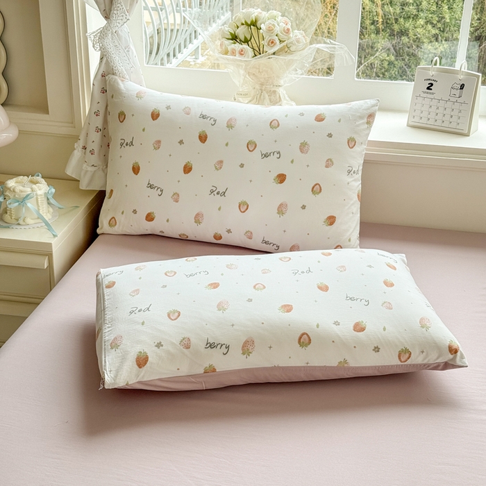 91家纺网 家纺一手货源 找家纺 诗黛尔 2026新款学生季仙女小花卉植物卡通云朵棉四件套三件套（二） 恬淡时光