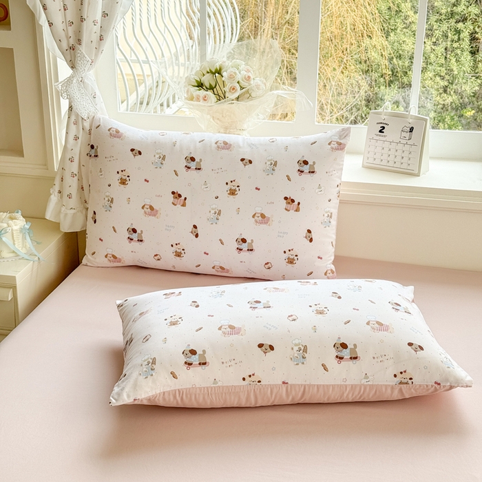 91家纺网 家纺一手货源 找家纺 诗黛尔 2026新款学生季仙女小花卉植物卡通云朵棉四件套三件套（二） 阳光小厨