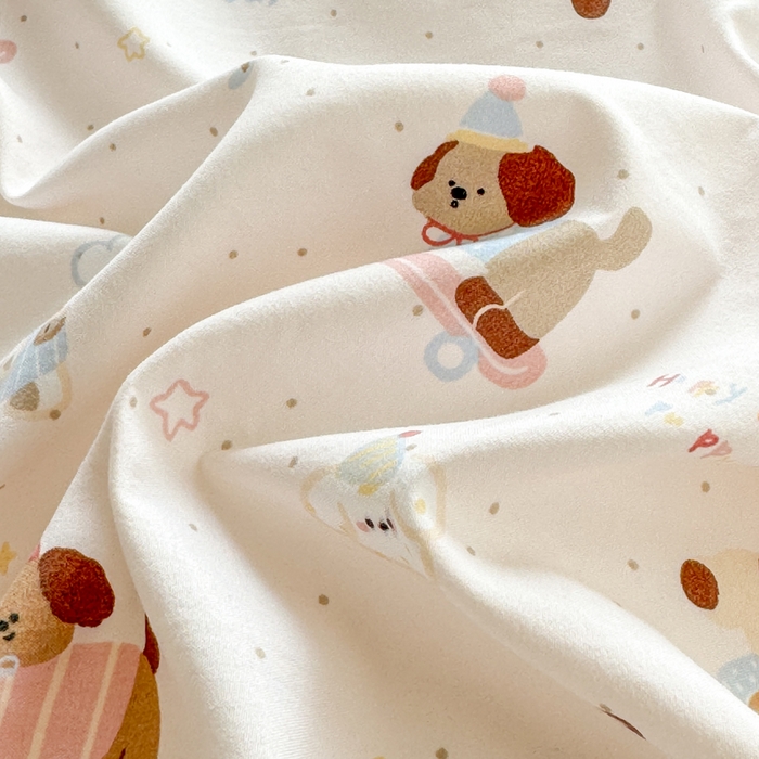 91家纺网 家纺一手货源 找家纺 诗黛尔 2026新款学生季仙女小花卉植物卡通云朵棉四件套三件套（二） 阳光小厨