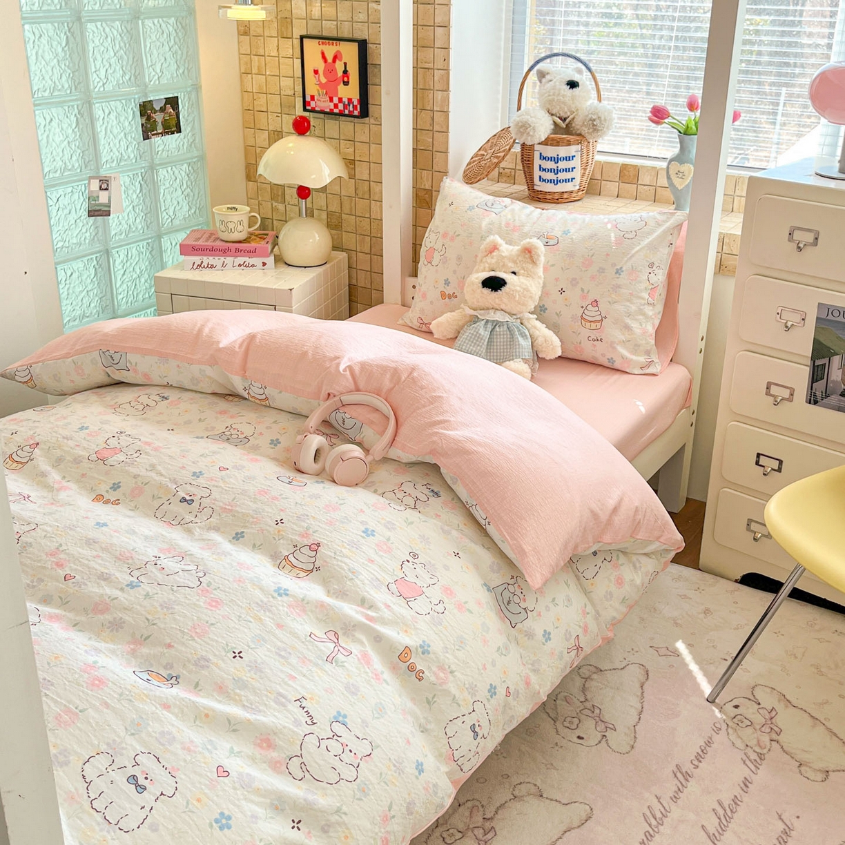 91家纺网 家纺一手货源 找家纺 （总）川悦生活 2026新款双层纱皱皱纱学生床三件套