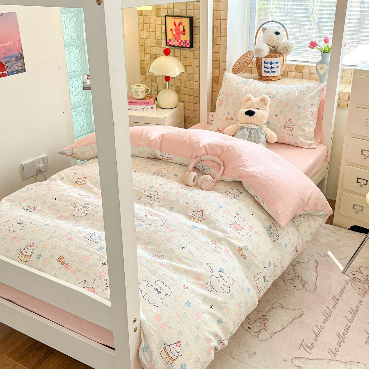 91家纺网 家纺一手货源 找家纺 （总）川悦生活 2026新款双层纱皱皱纱学生床三件套