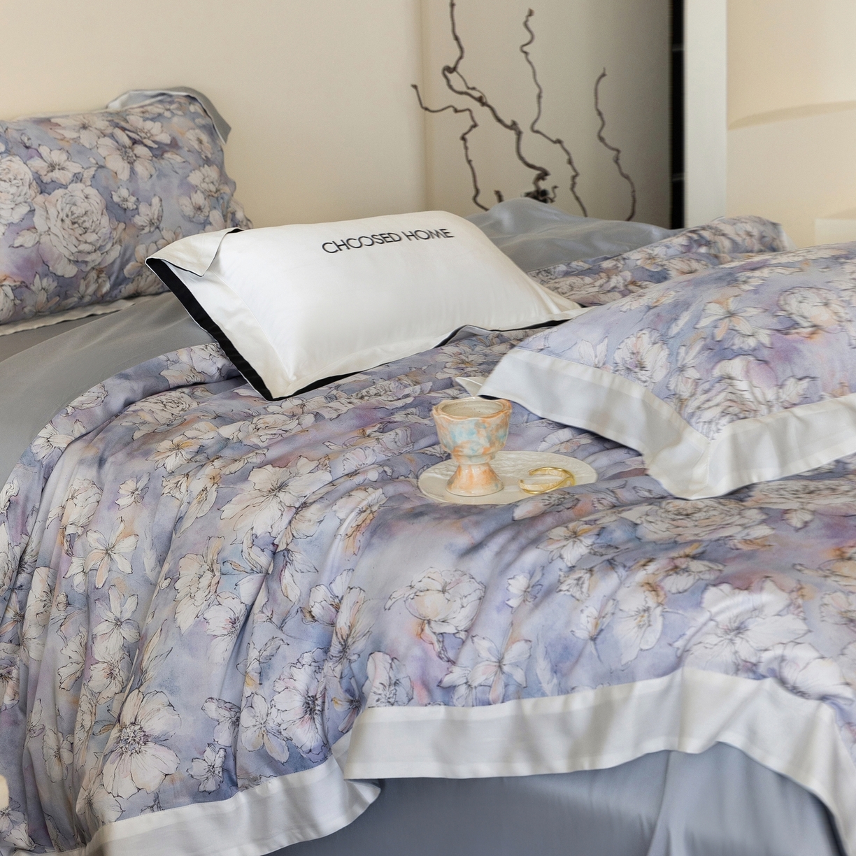 91家纺网 家纺一手货源 找家纺 （总）初拾 2026新款60支兰精天丝数码印花系列四件套（会员减20 ，控价：日常 券后不低于398 元）