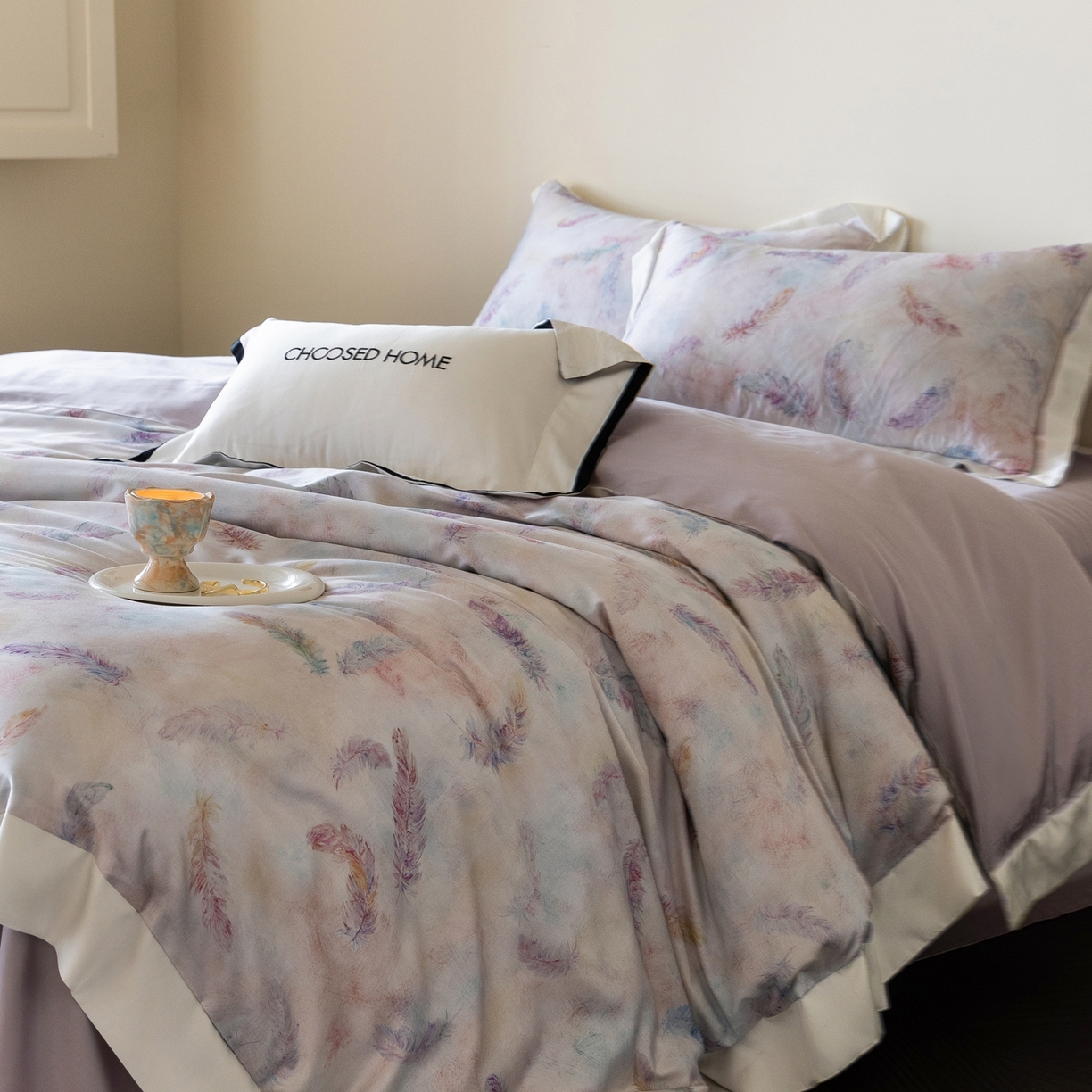 91家纺网 家纺一手货源 找家纺 （总）初拾 2026新款60支兰精天丝数码印花系列四件套（会员减20 ，控价：日常 券后不低于398 元）