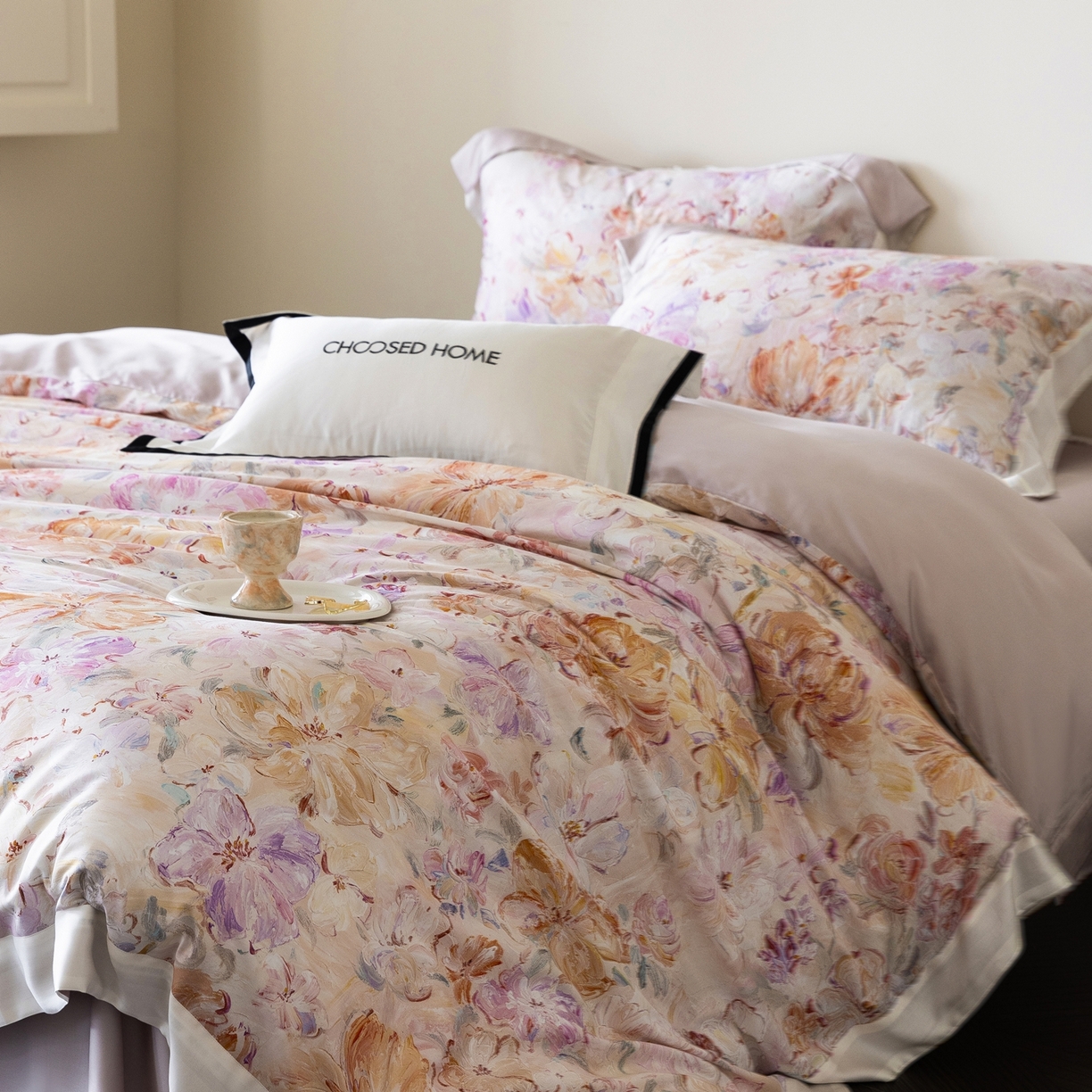 91家纺网 家纺一手货源 找家纺 （总）初拾 2026新款60支兰精天丝数码印花系列四件套（会员减20 ，控价：日常 券后不低于398 元）