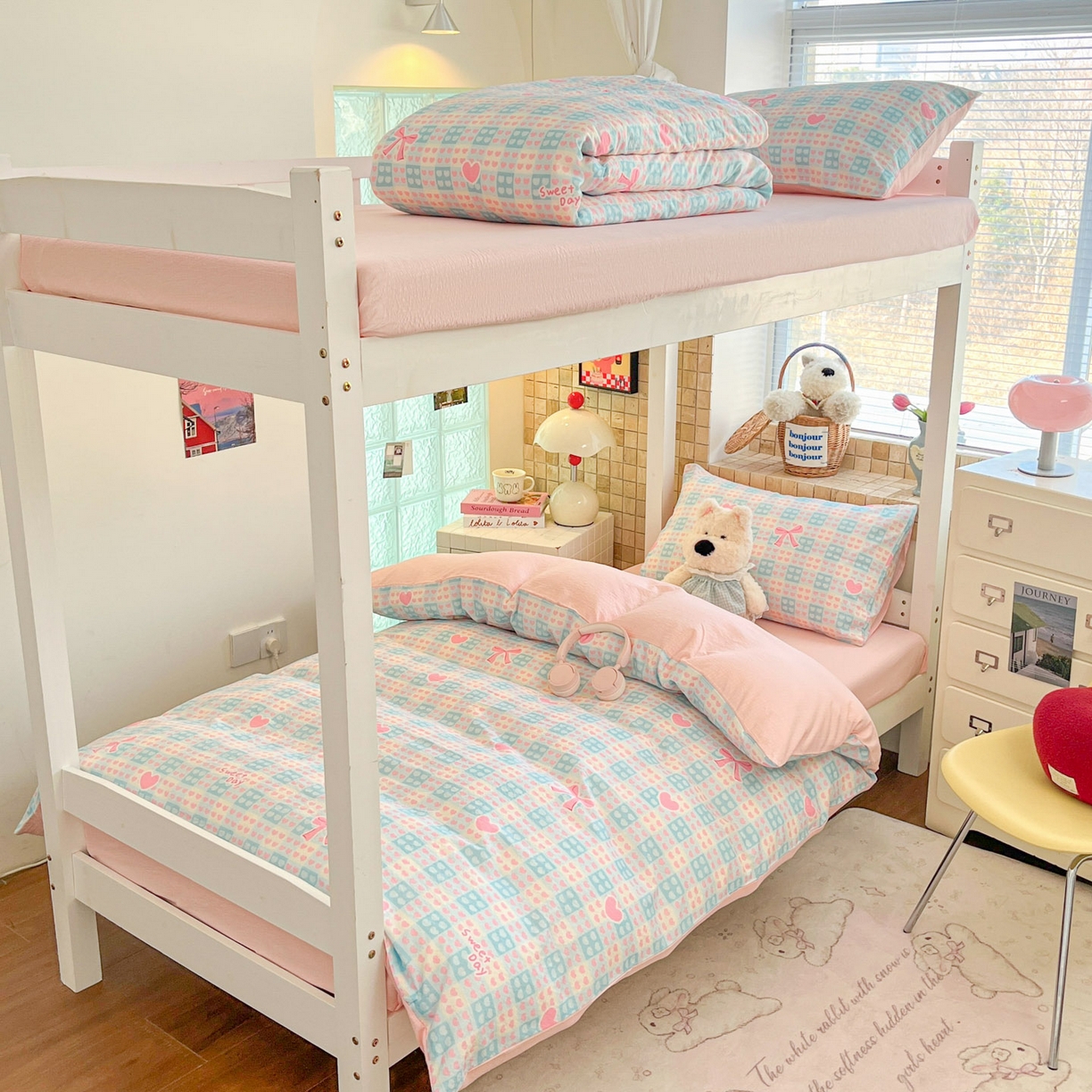 91家纺网 家纺一手货源 找家纺 （总）川悦生活 2026新款双层纱皱皱纱学生床三件套