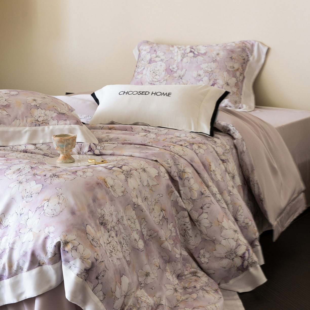 初拾 2026新款60支兰精天丝数码印花系列四件套 万人迷（会员减20 ，控价：日常 券后不低于398 元）