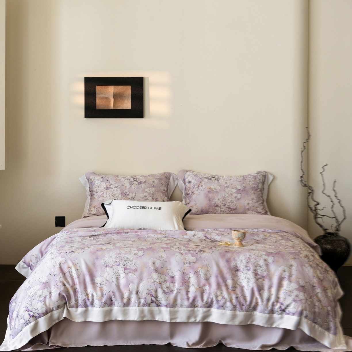 91家纺网 家纺一手货源 找家纺 初拾 2026新款60支兰精天丝数码印花系列四件套 万人迷（会员减20 ，控价：日常 券后不低于398 元）