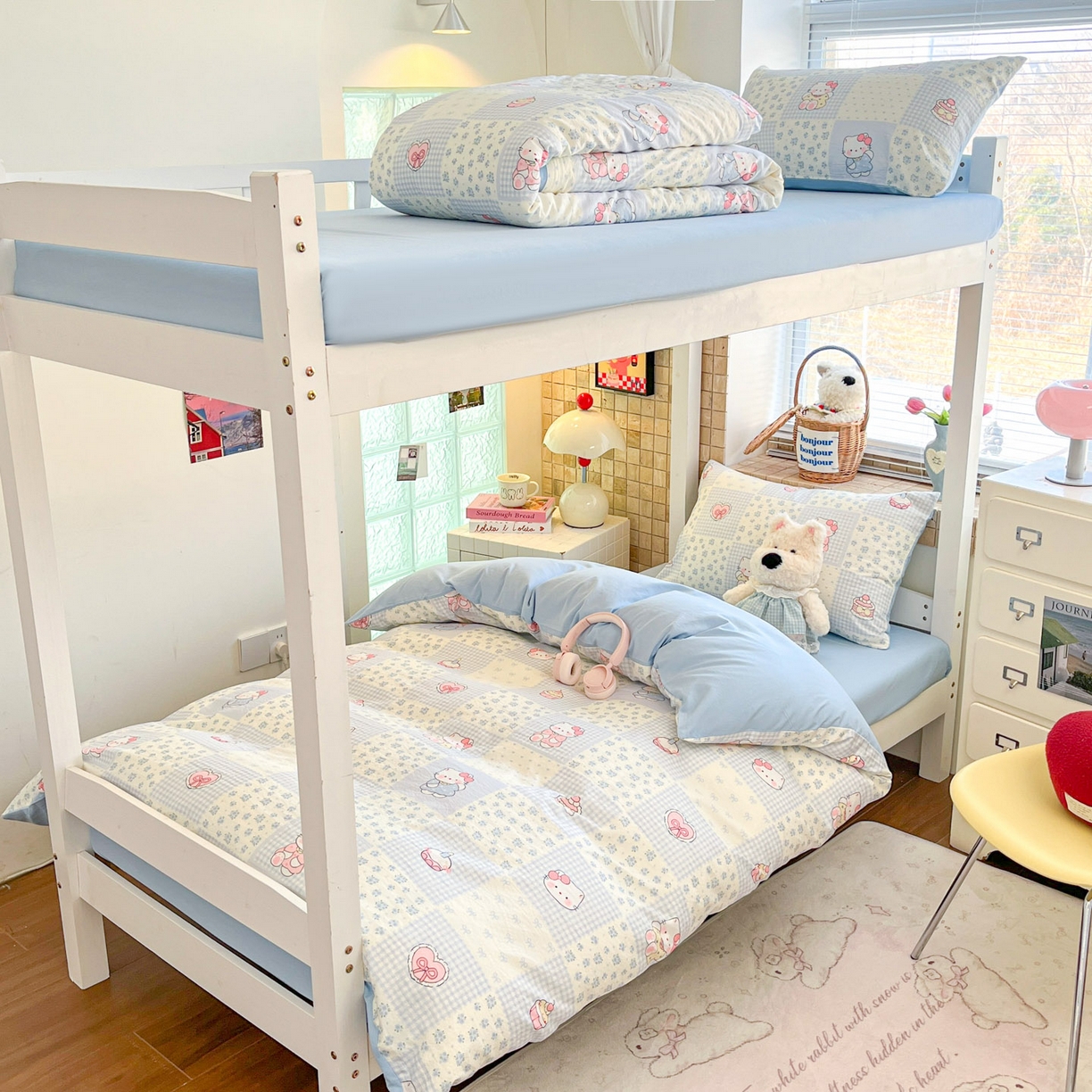 91家纺网 家纺一手货源 找家纺 （总）川悦生活 2026新款双层纱皱皱纱学生床三件套