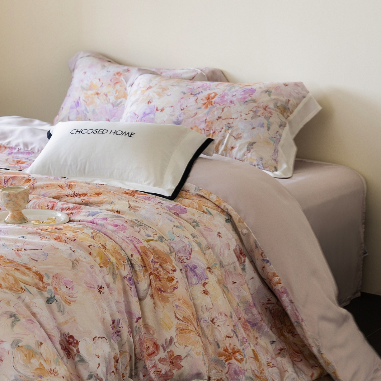 91家纺网 家纺一手货源 找家纺 初拾 2026新款60支兰精天丝数码印花系列四件套 花仙子（会员减20 ，控价：日常 券后不低于398 元）