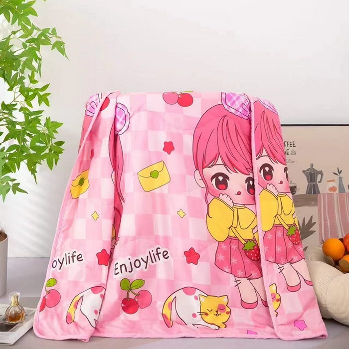 91家纺网 家纺一手货源 找家纺 （总）才森家纺 2026新款亲肤卡通儿童夏被儿童被礼品被赠品直播间热款夏凉被小被子